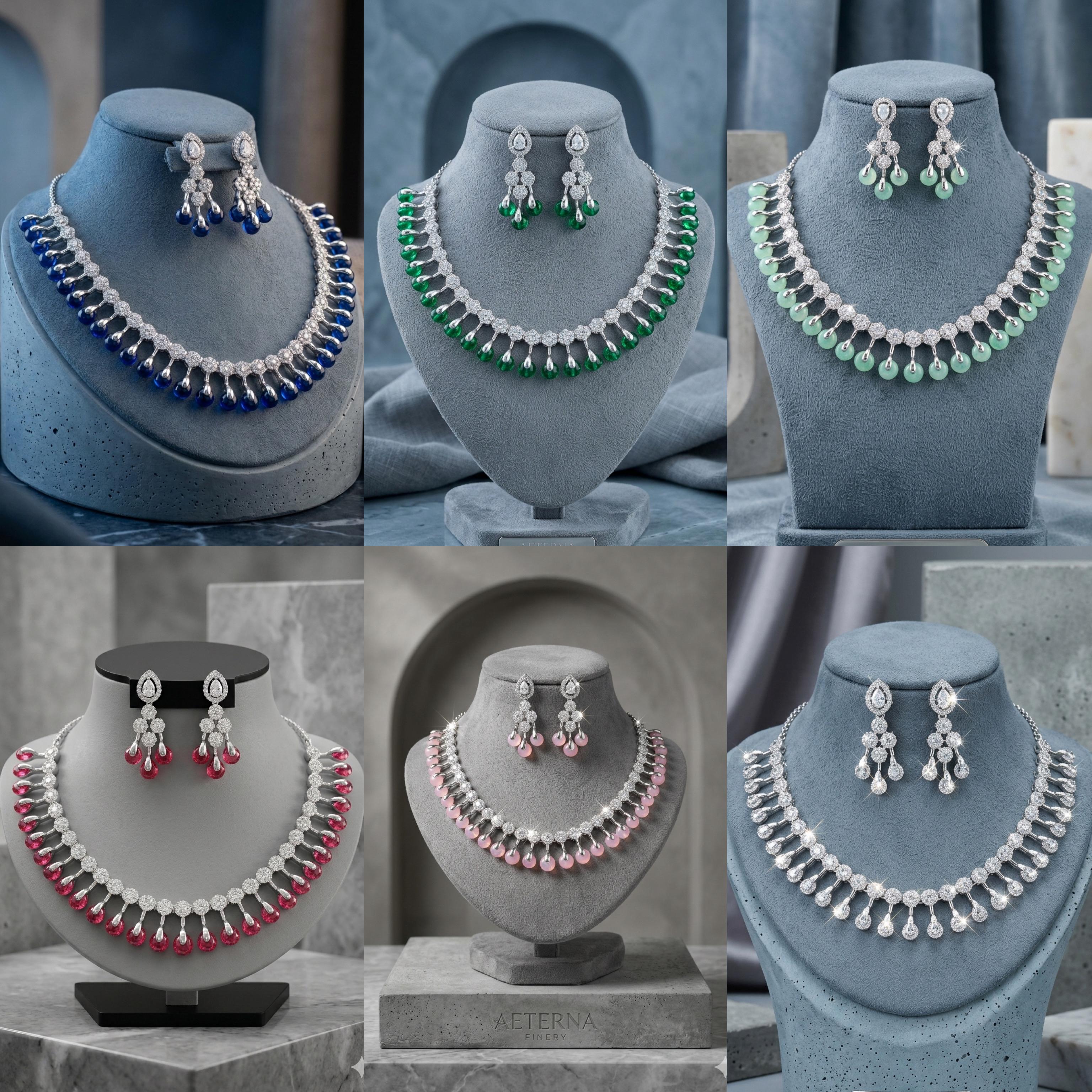 American diamond zarkon Stone  Set,