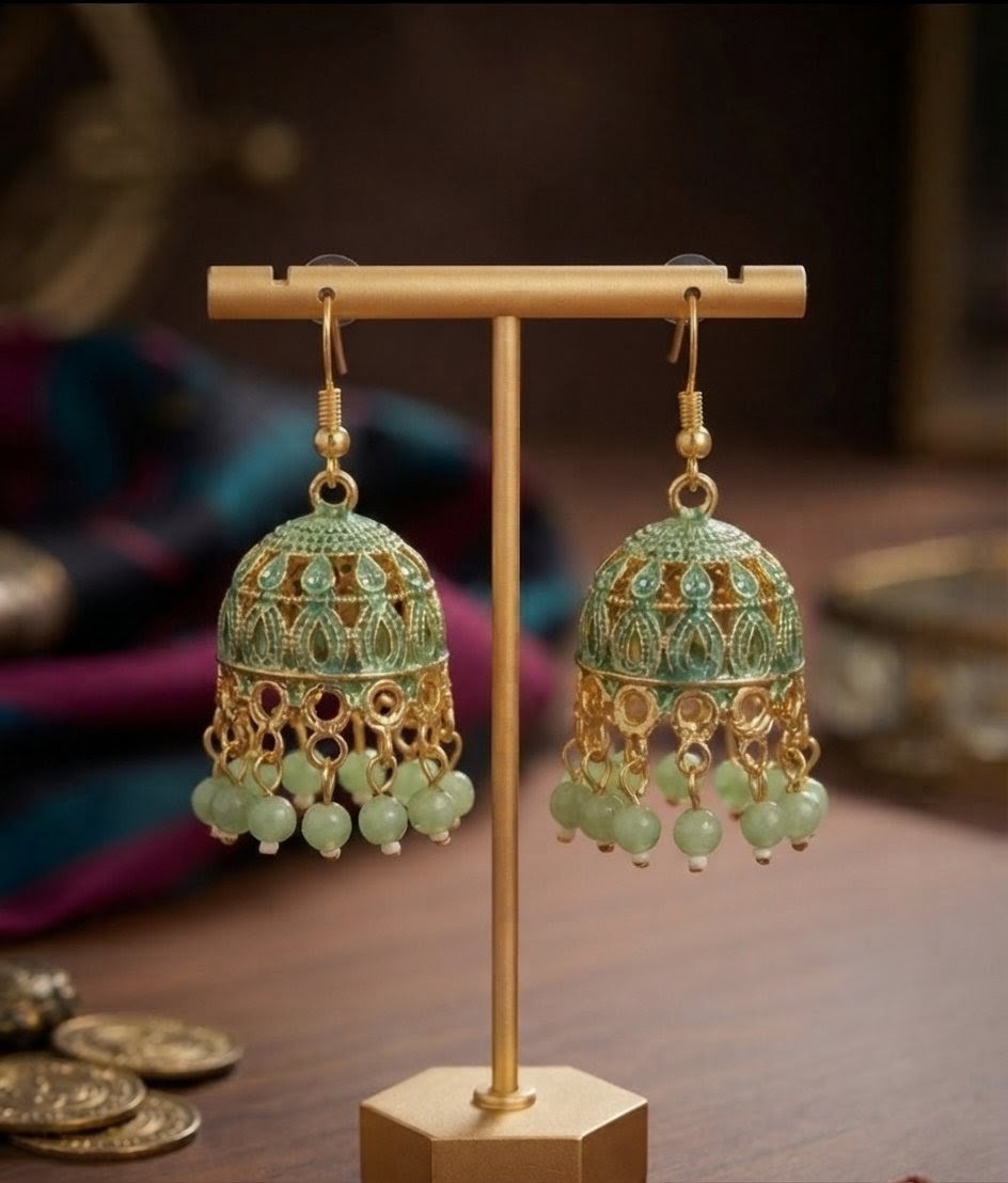 Antique Gold Dome Jhumkas