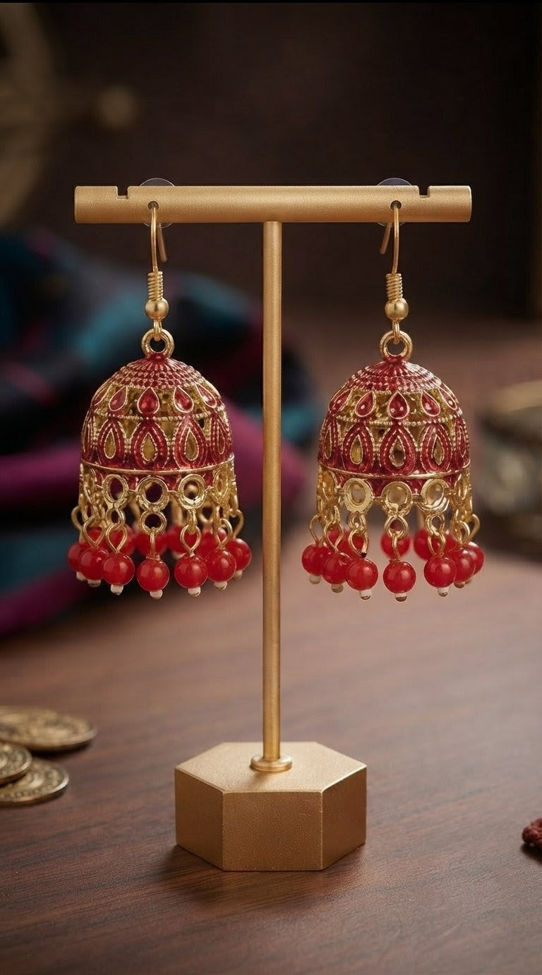 Antique Gold Dome Jhumkas