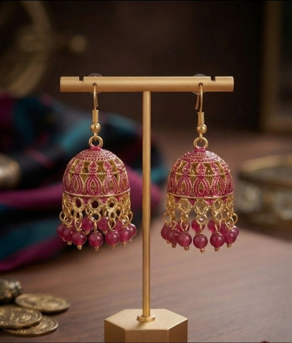 Antique Gold Dome Jhumkas
