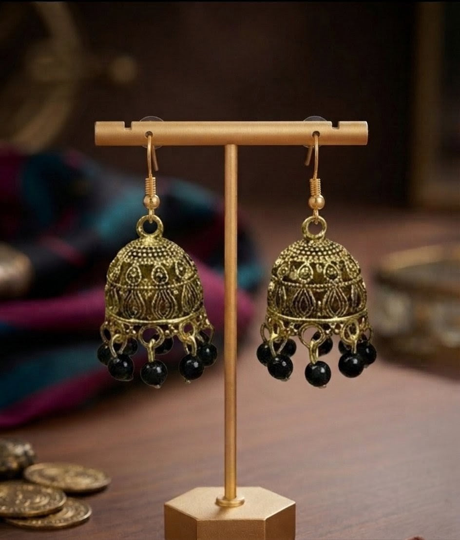 Antique Gold Dome Jhumkas